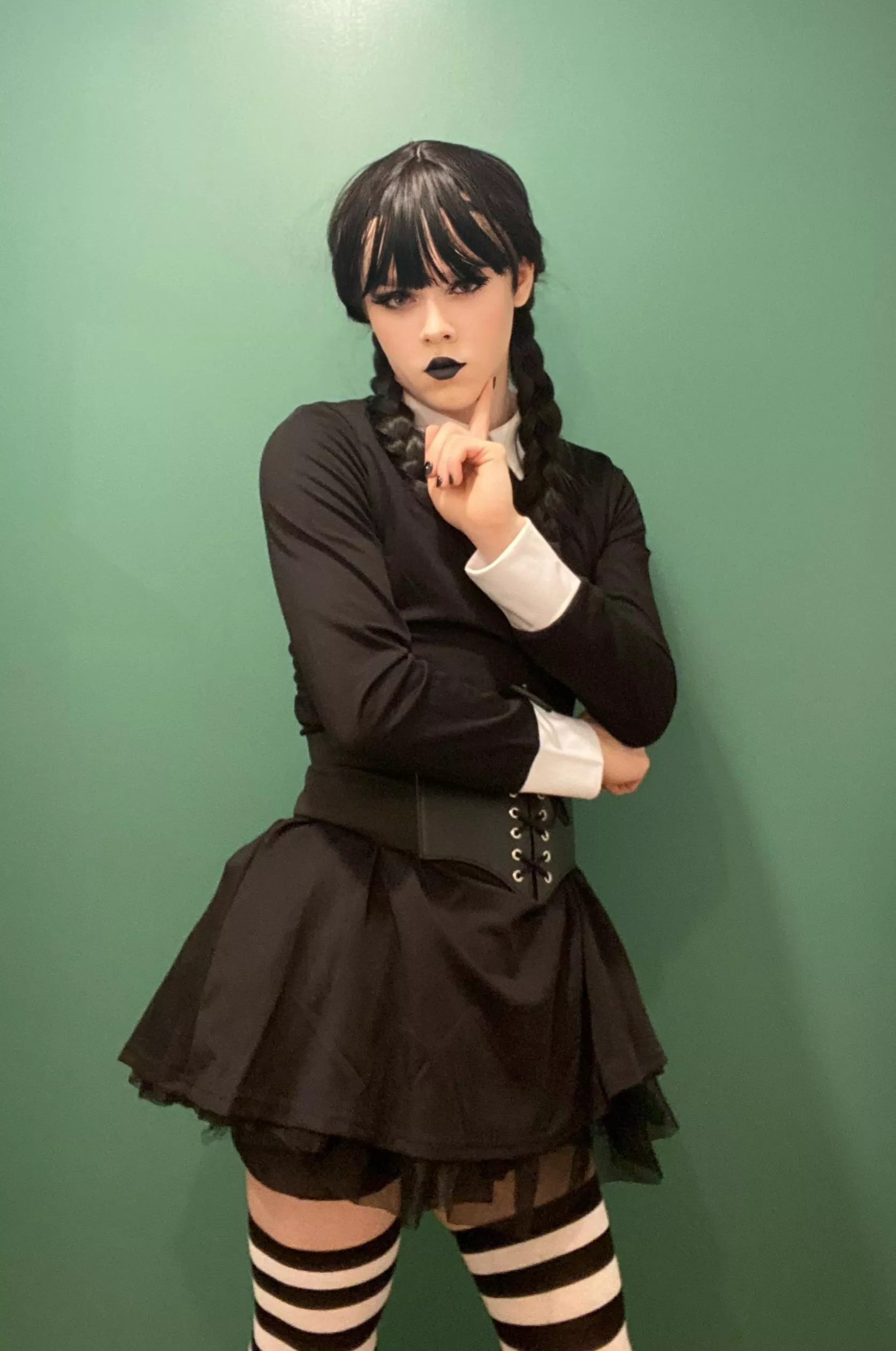 Femboy Wednesday Addams for halloween🖤 posted by Dry-Apple2493