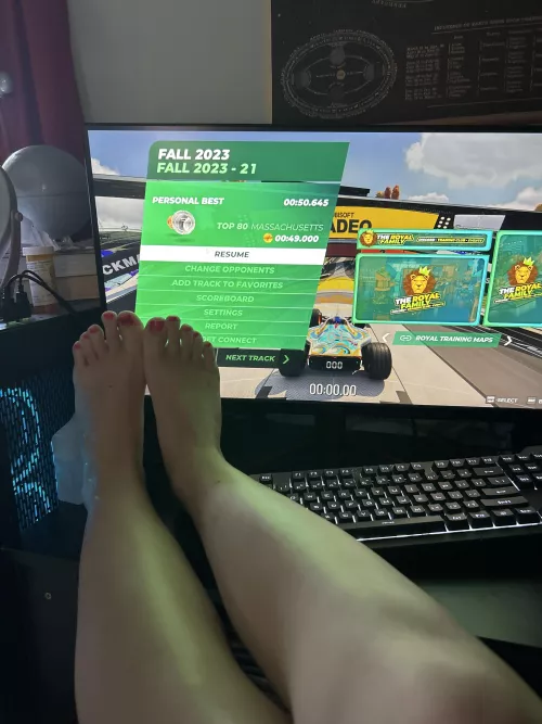kicking my feet up while playing some games by another420girl