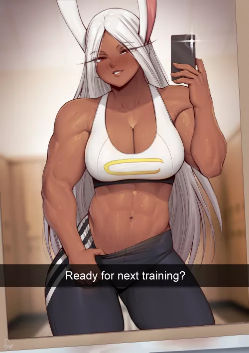 Muscular Miruko at the gym (SpeedL00ver) [My Hero Academia] by TheTMoneyMan