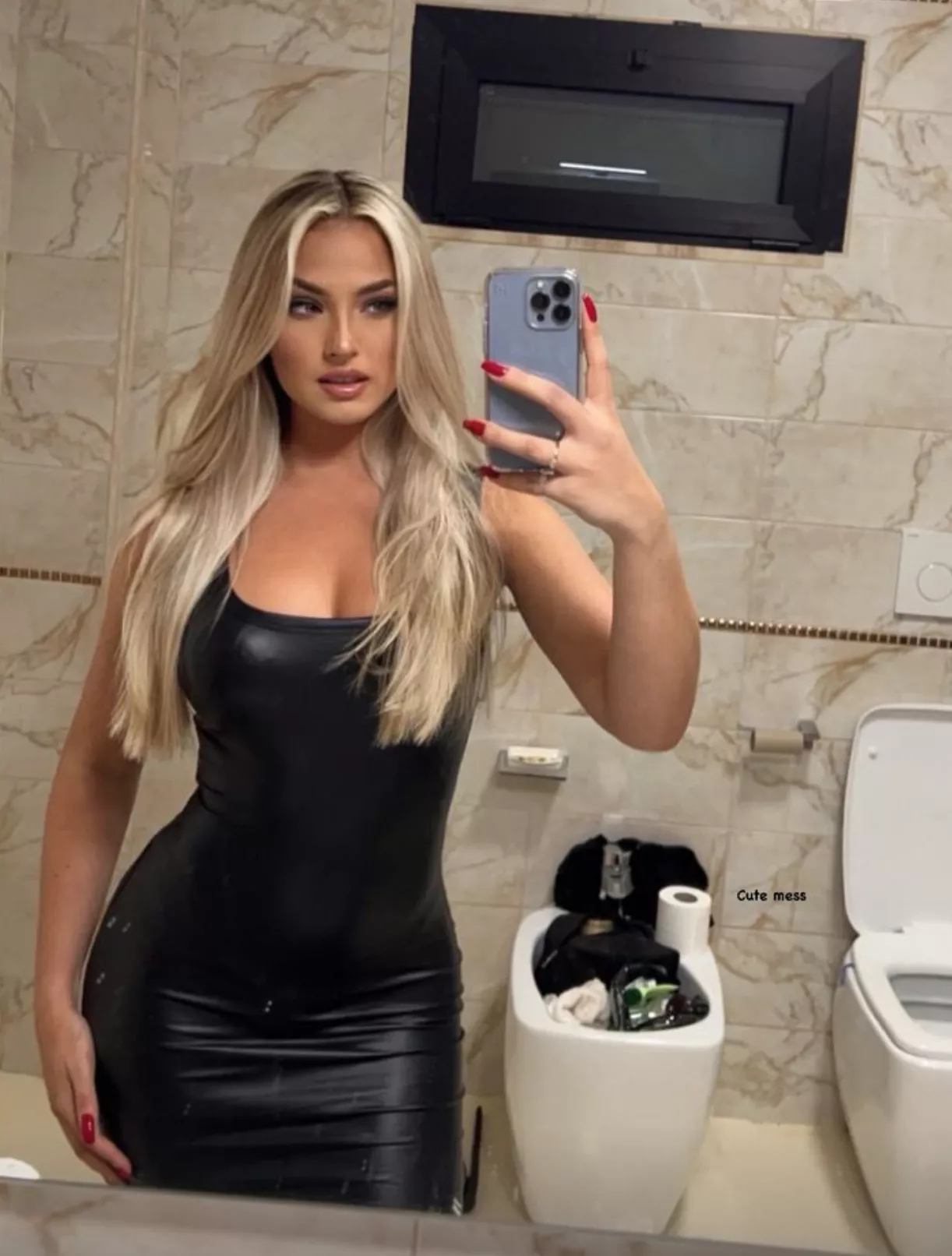 She made a mess getting into that tight dress posted by queenkatie101