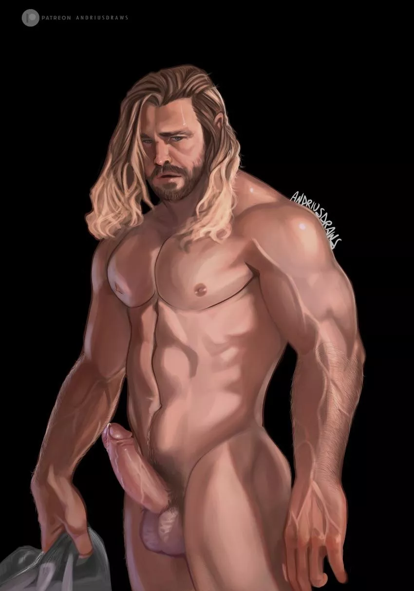 After being saved by Thor, he tells you that you have to thank him for it… (andriusdraws) [Marvel] posted by bolliiplaya