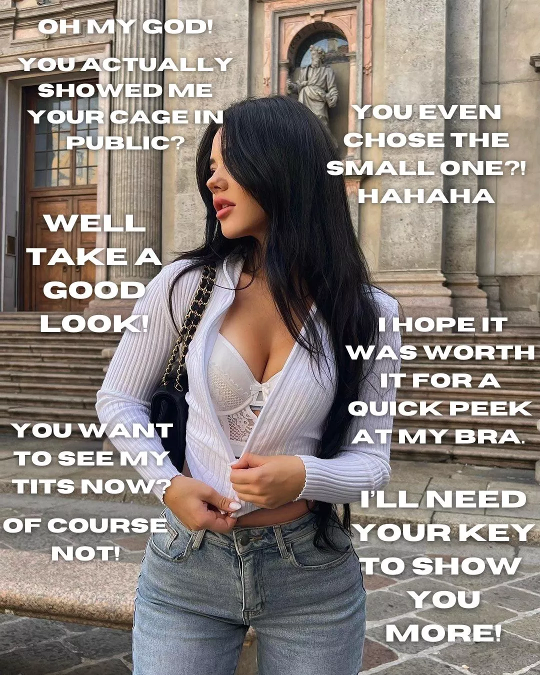 Even just getting to look at her bra like that is too much for you to handle! posted by Substantial-Goat-660