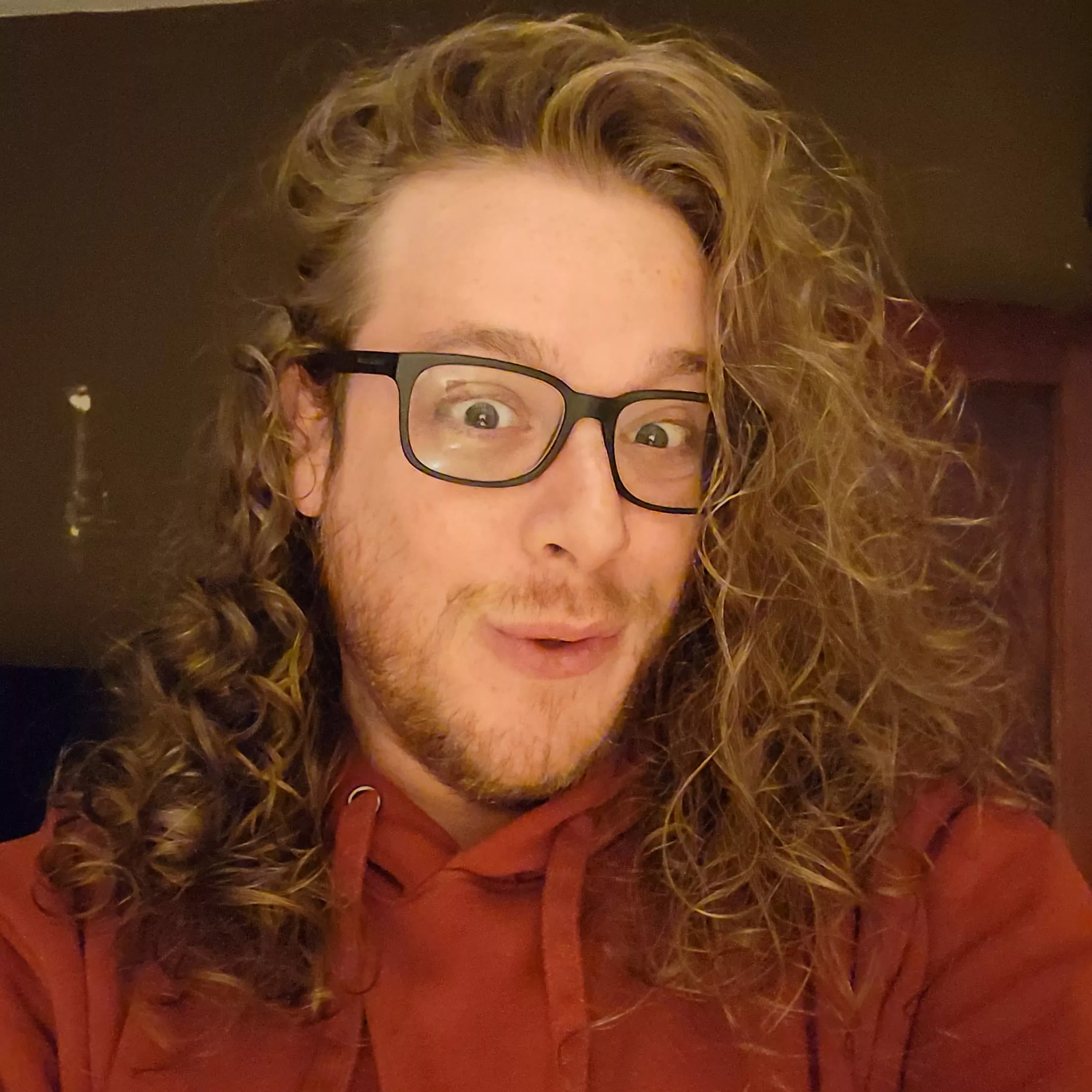 My reaction to my hair being so curly, caught in a picture. posted by bcraven30