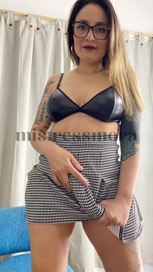 Under my skirt there is a surprise for you by Mistressmora