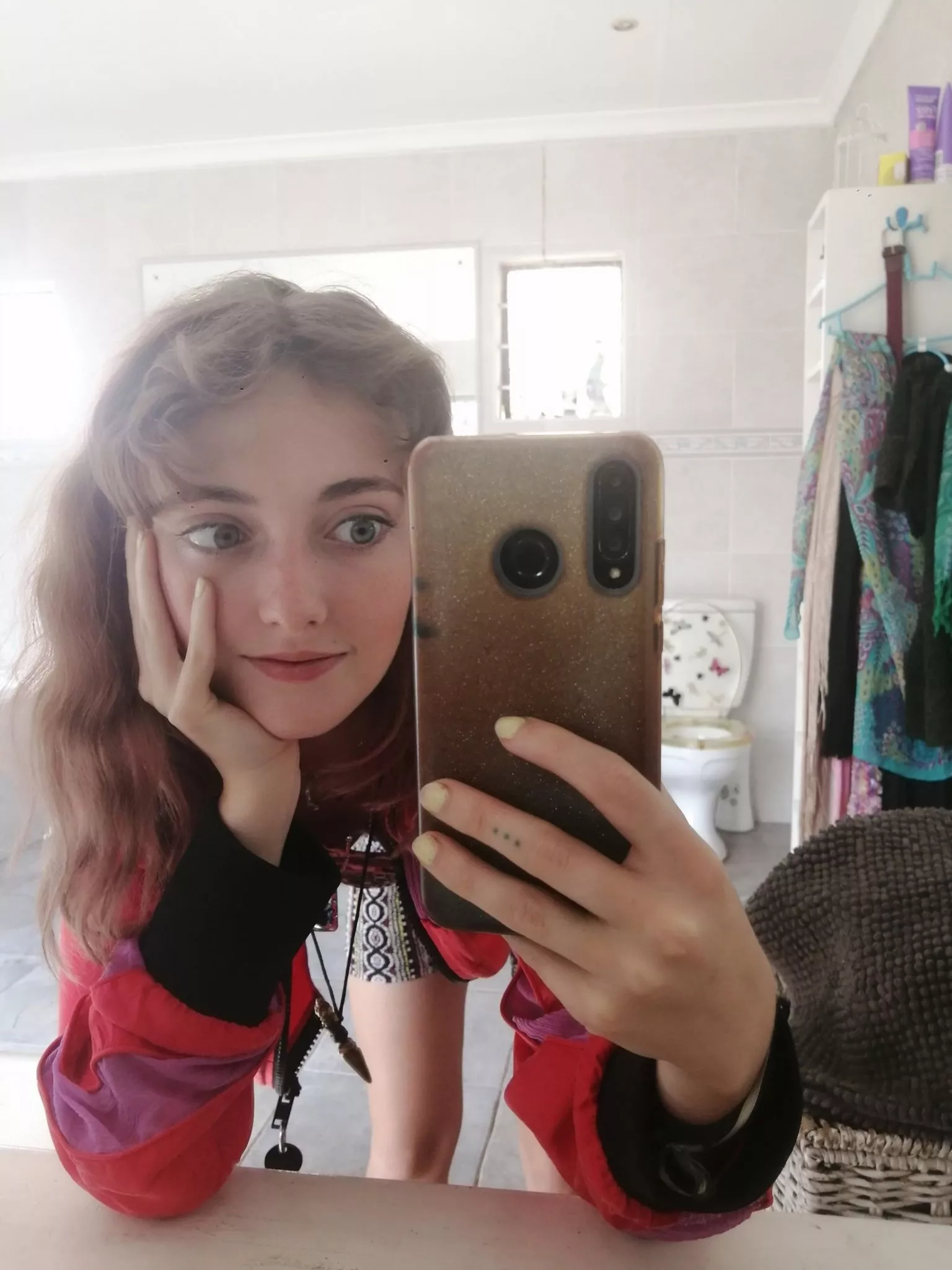 Caught my reflection in the mirror, and it screamed 'cute selfie time.' What do you think, should I make it a habit F18 posted by dewcarrot