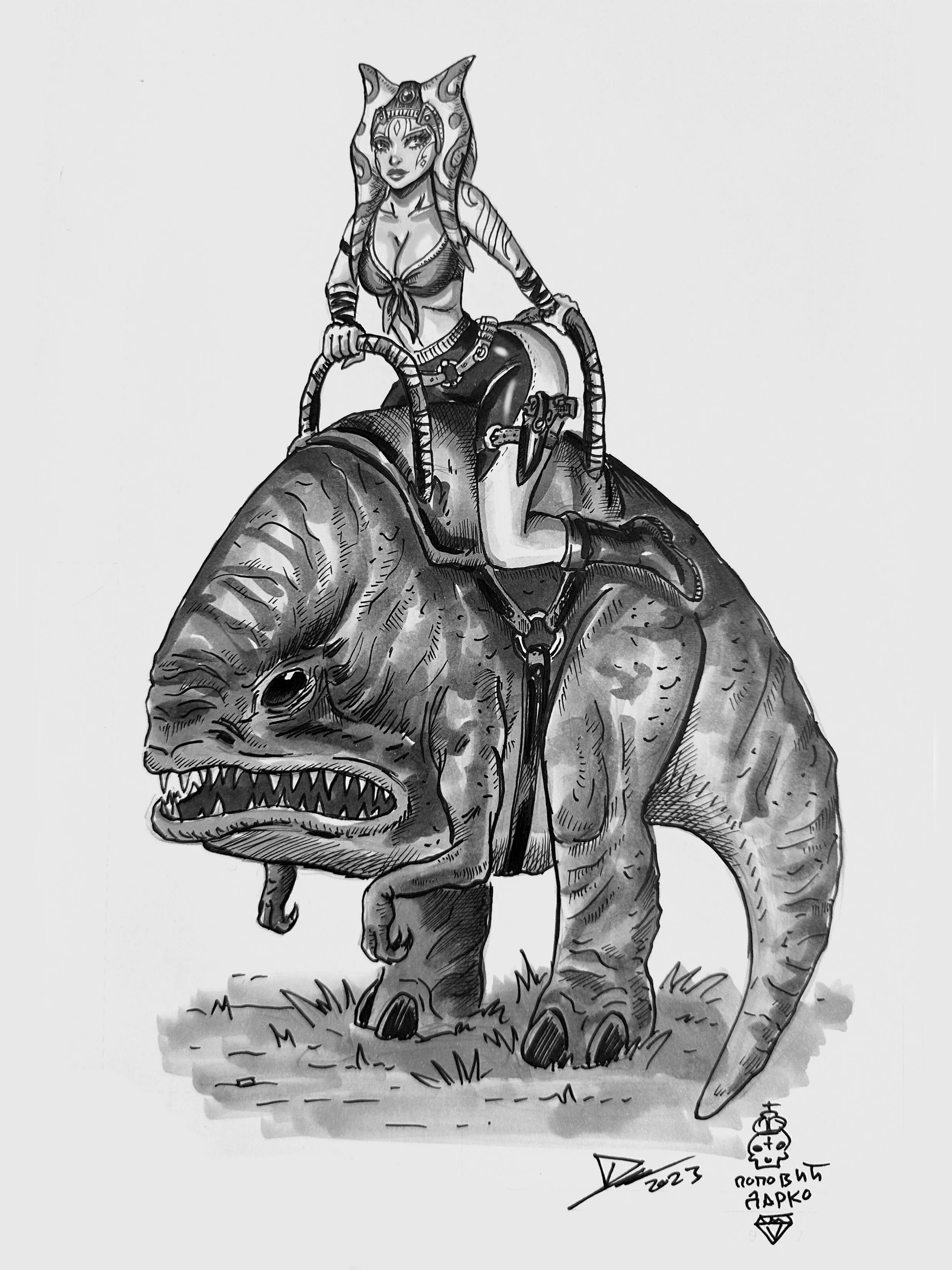 My OC Niisha Ina riding Blurrg [darko_tattoo] posted by Darko_tattoo