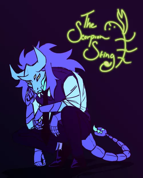 Scias glows under blacklight like an actual Scorpion! (art by me) by EmthimOfNight