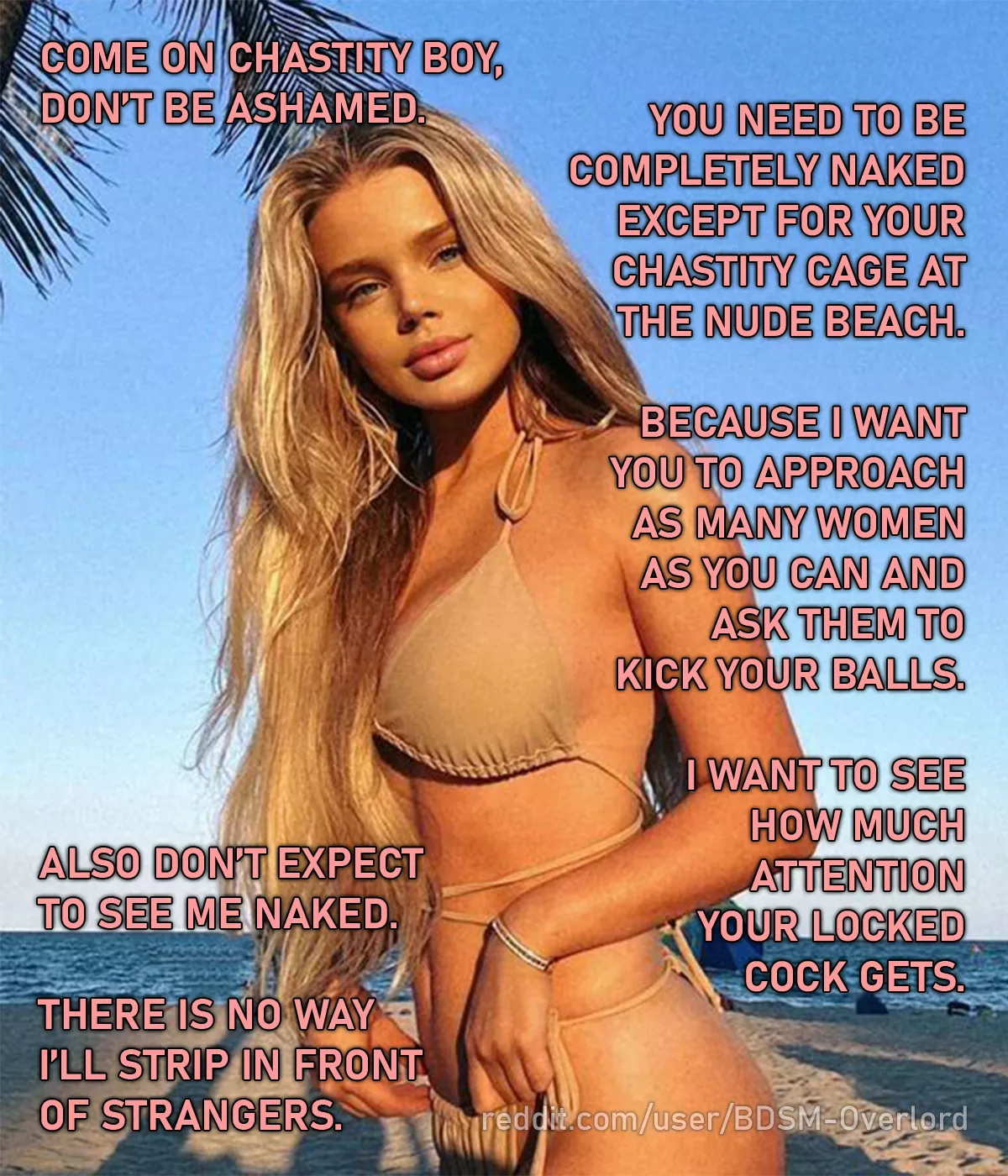 She takes you to the nude beach – Day 18 | 30 Days Of Chastity (Locktober) posted by BDSM-Overlord