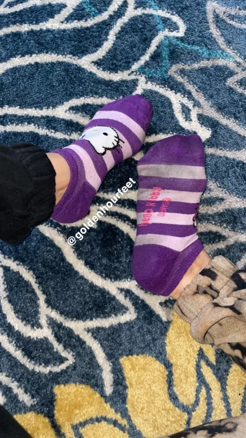 These smelly socks just sold to one of my foot boys, dm me to claim a different pair😈 by goldenhourfeet