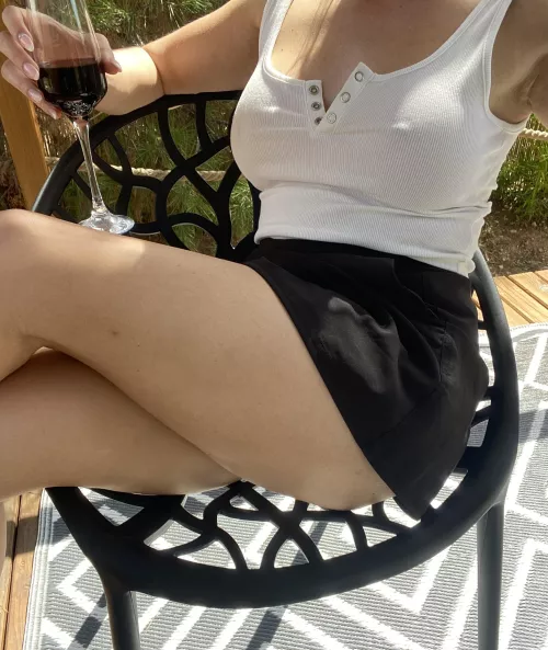 Enjoying a glass of red! by Emily_gold