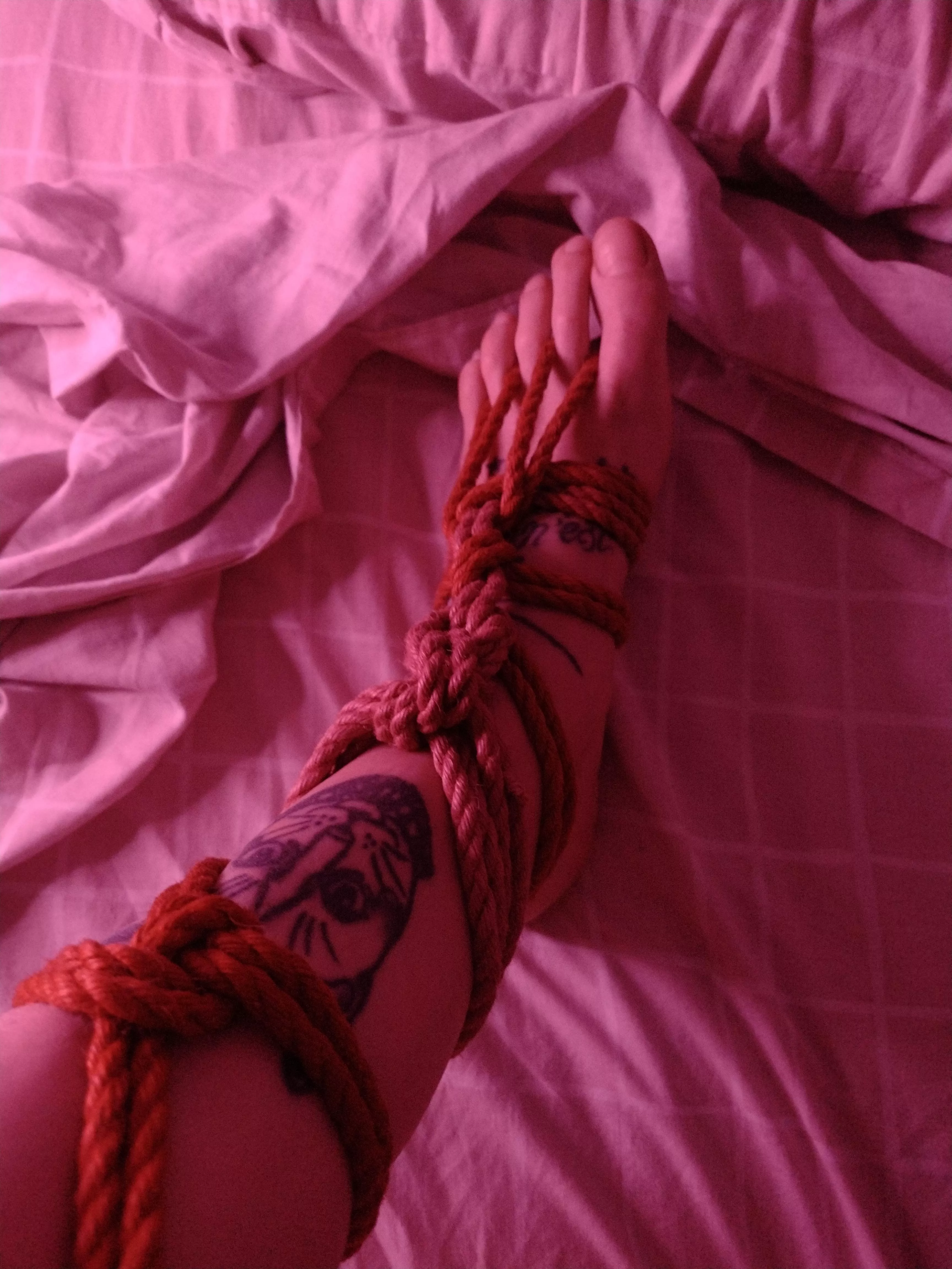 I love when I tie my feet posted by judyisapunk8