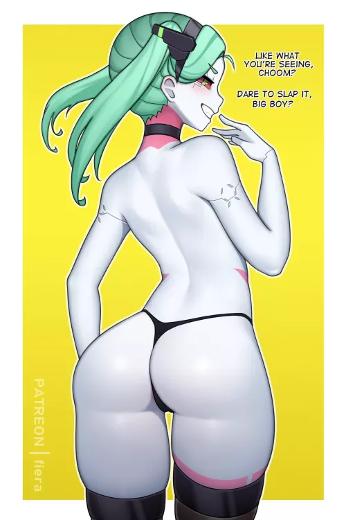 Becca being a tease [Cyberpunk: Edgerunners] (fiera) by DownyLivesMatter