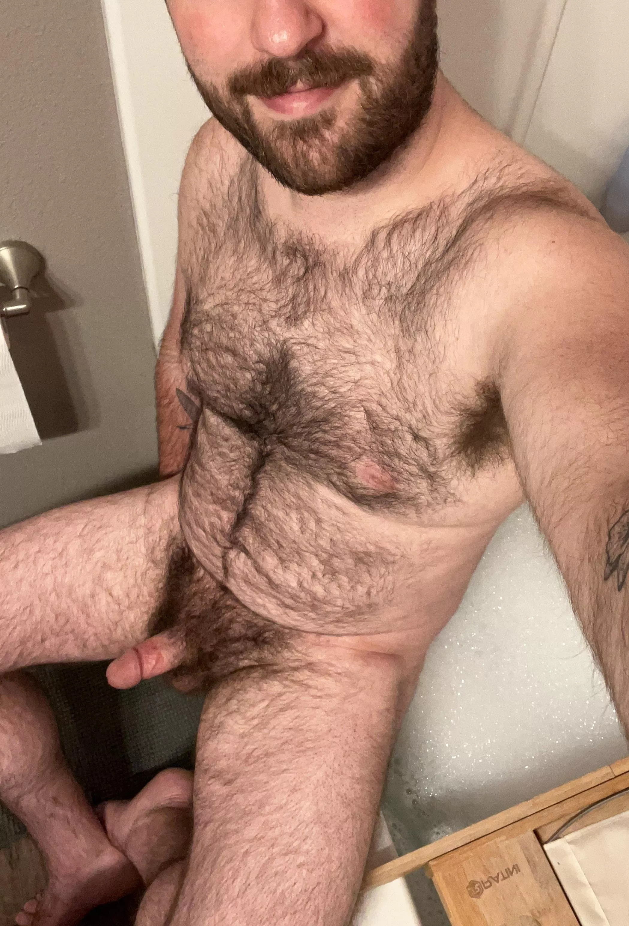 Getting ready for a bubble bath! posted by Bottomguy55