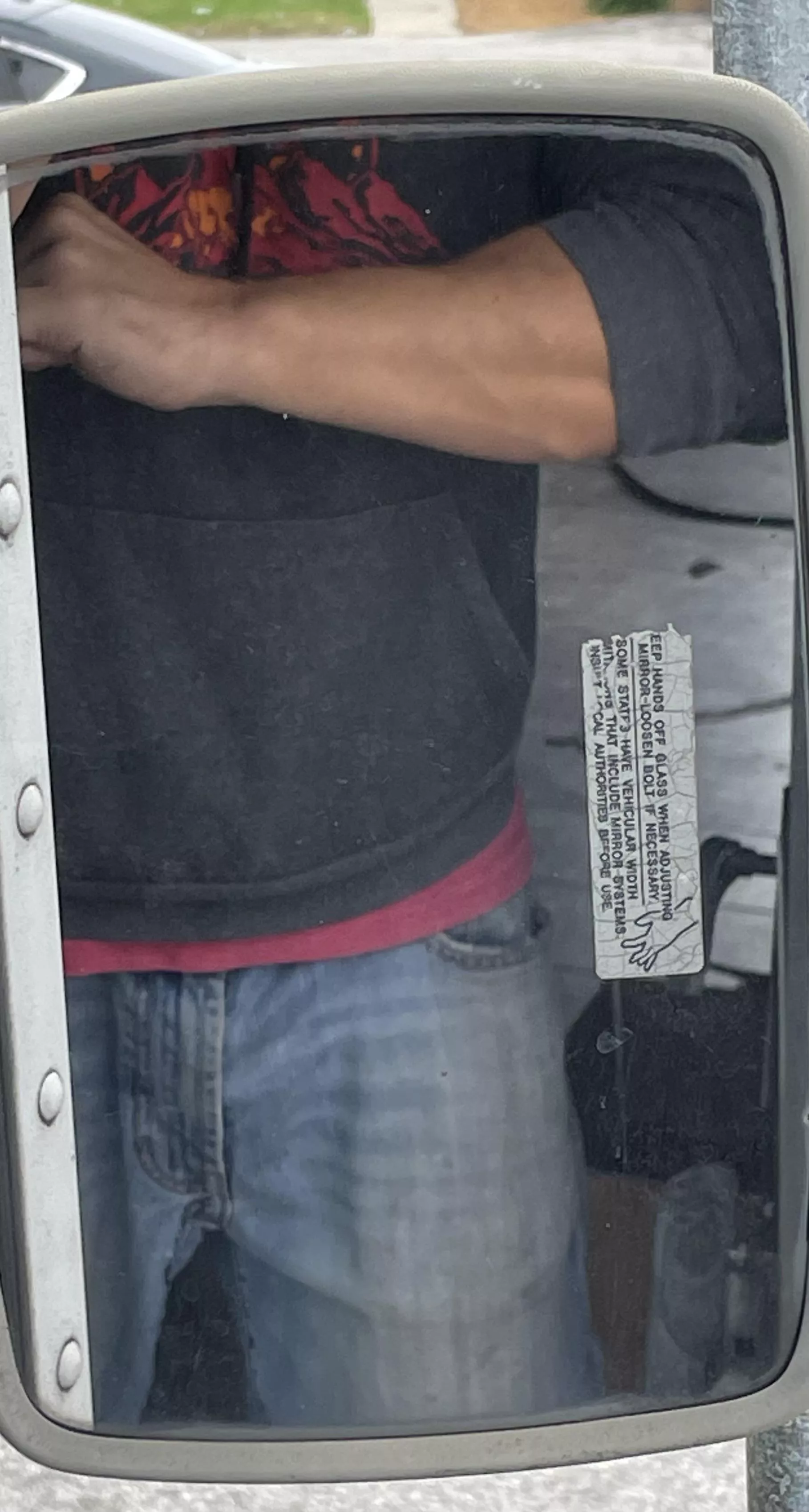 Just the forearm in the mirror while working… posted by hanshotfirst2233