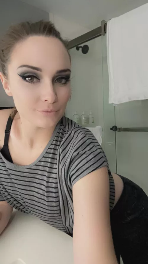 Let’s do it over the hotel bathroom counter by knotymaid