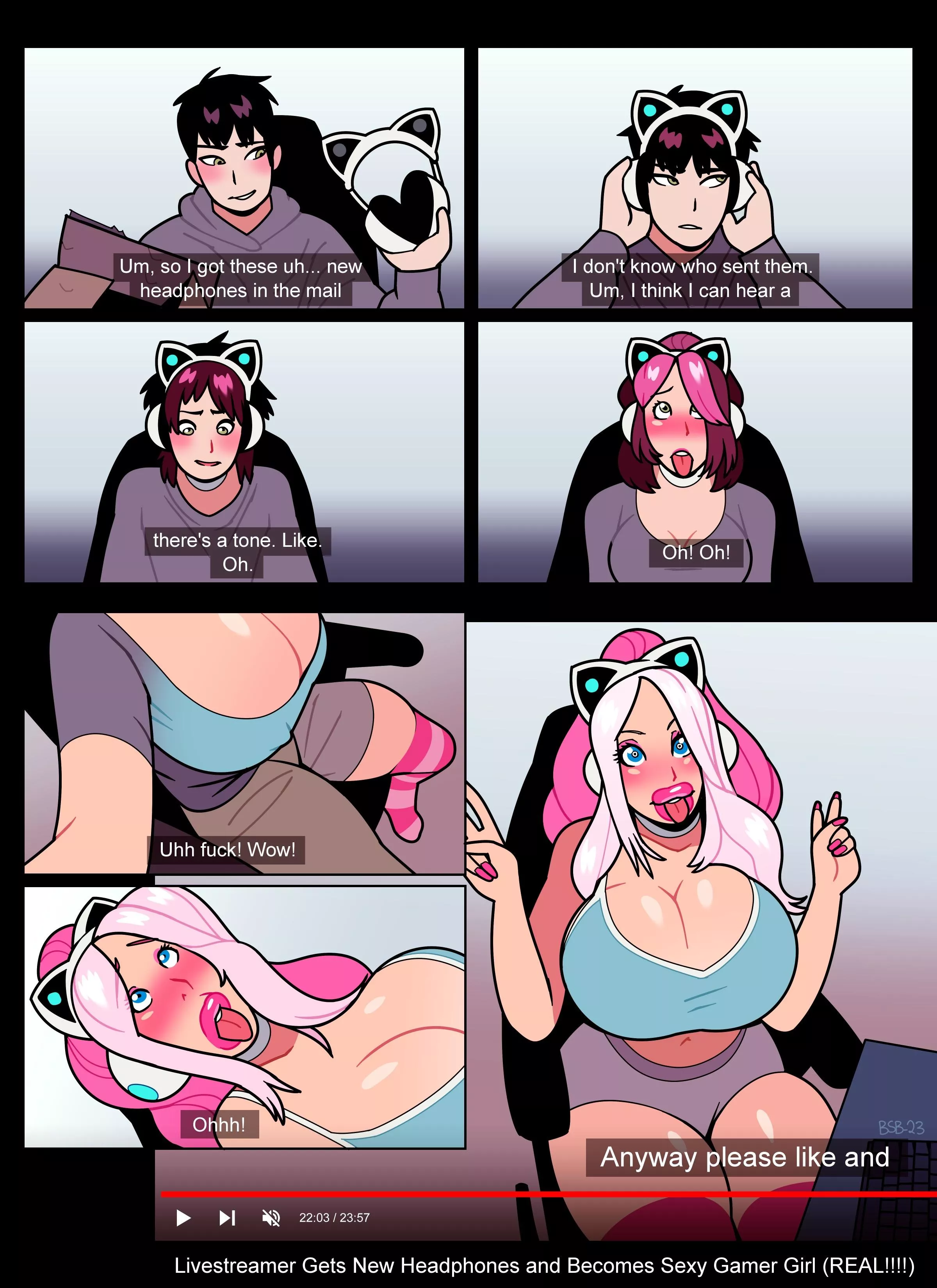 Please Like and Subscribe (TGTF E-Girl Bimbofication) by Blackshirtboy posted by Silvia_the_Kitsune