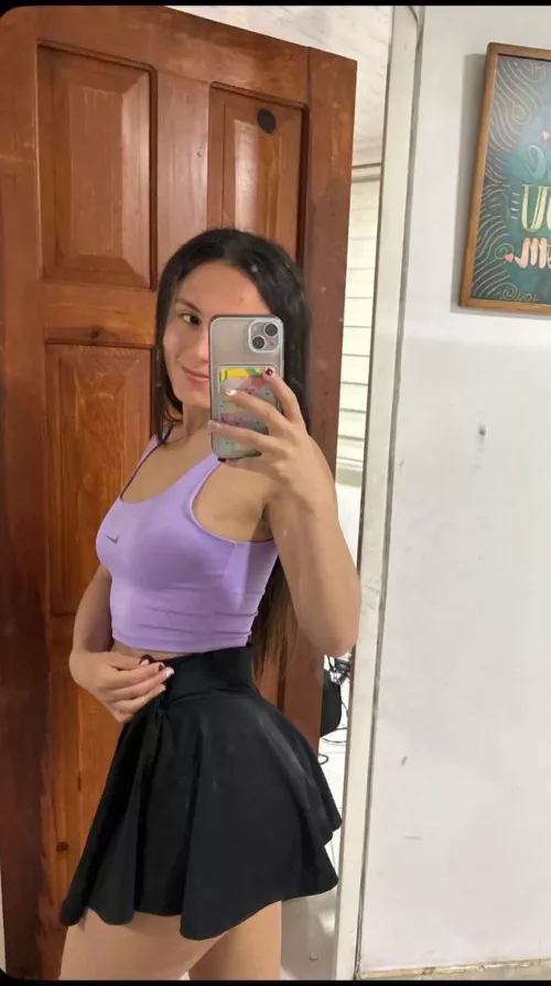 Sports bra and miniskirt 😉 by TheFloweryDigress