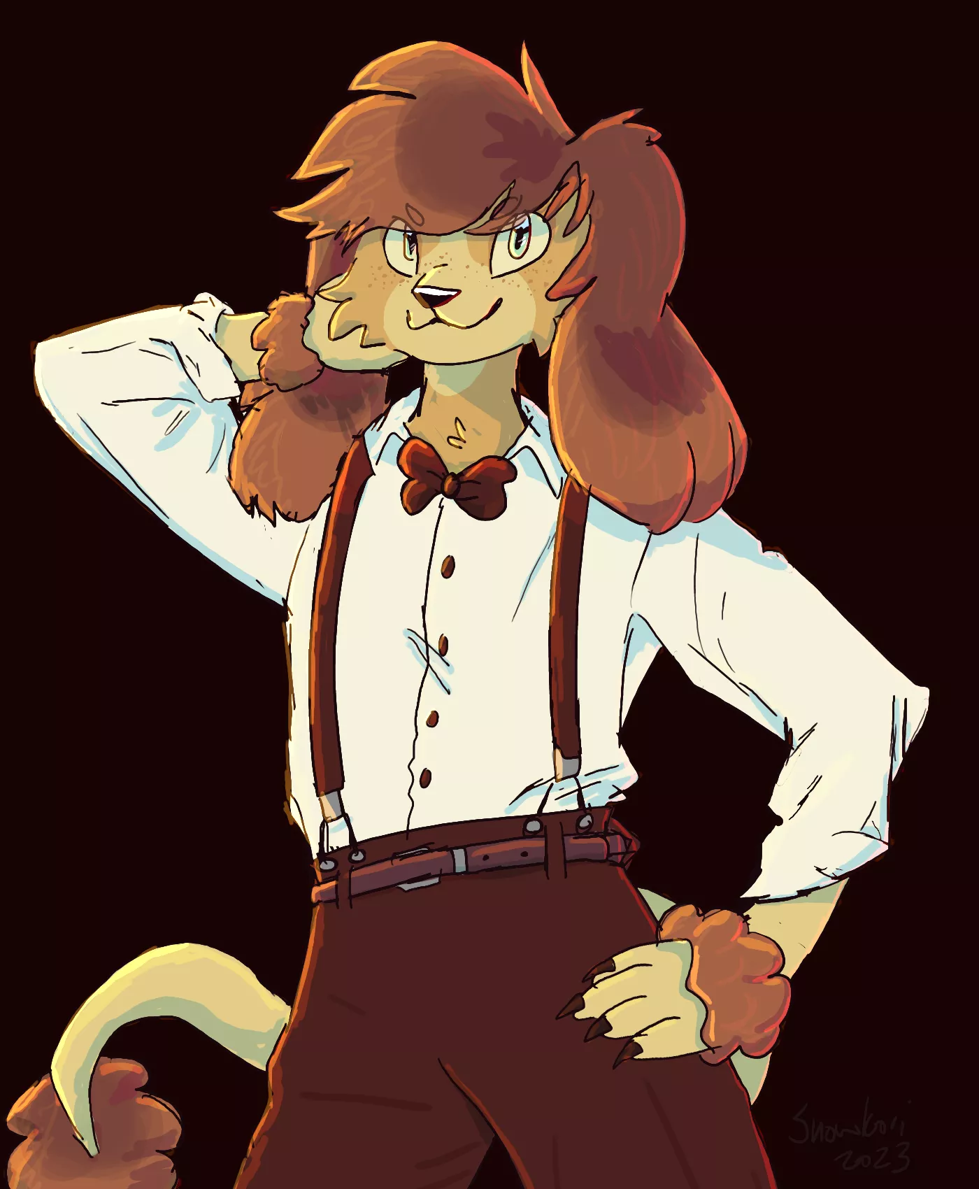 Art trade with a friend ! posted by Snowwingedwolf