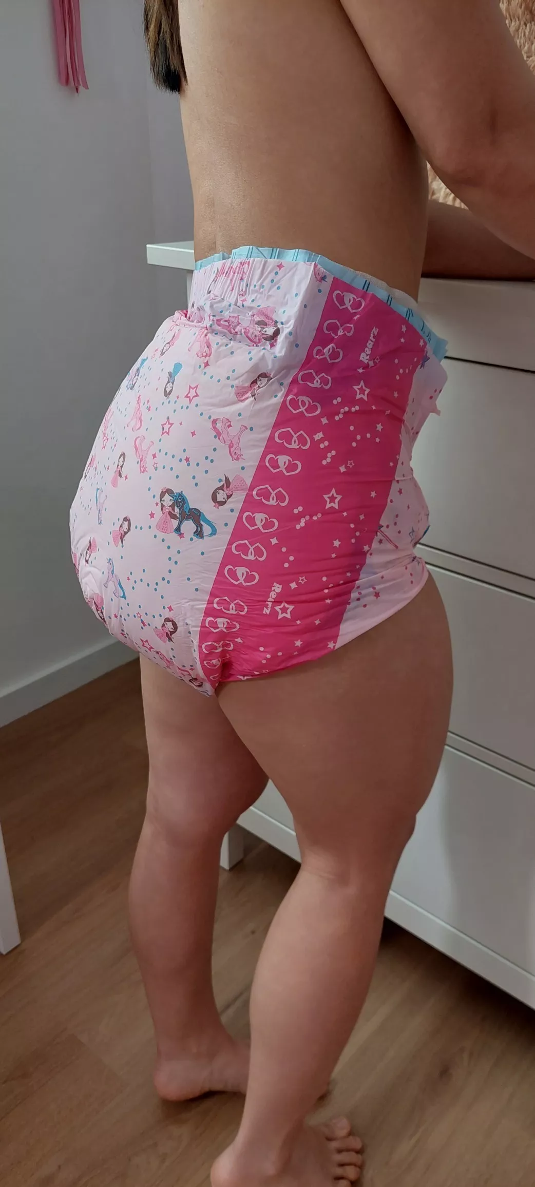 Can you count how many diapers I am wearing here? 😉😉 posted by AsianDiaperCutie