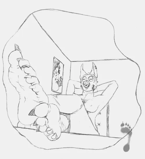 New sketch 👣 (Artist: Me) [Jackal OC] by TheLustfulJackal