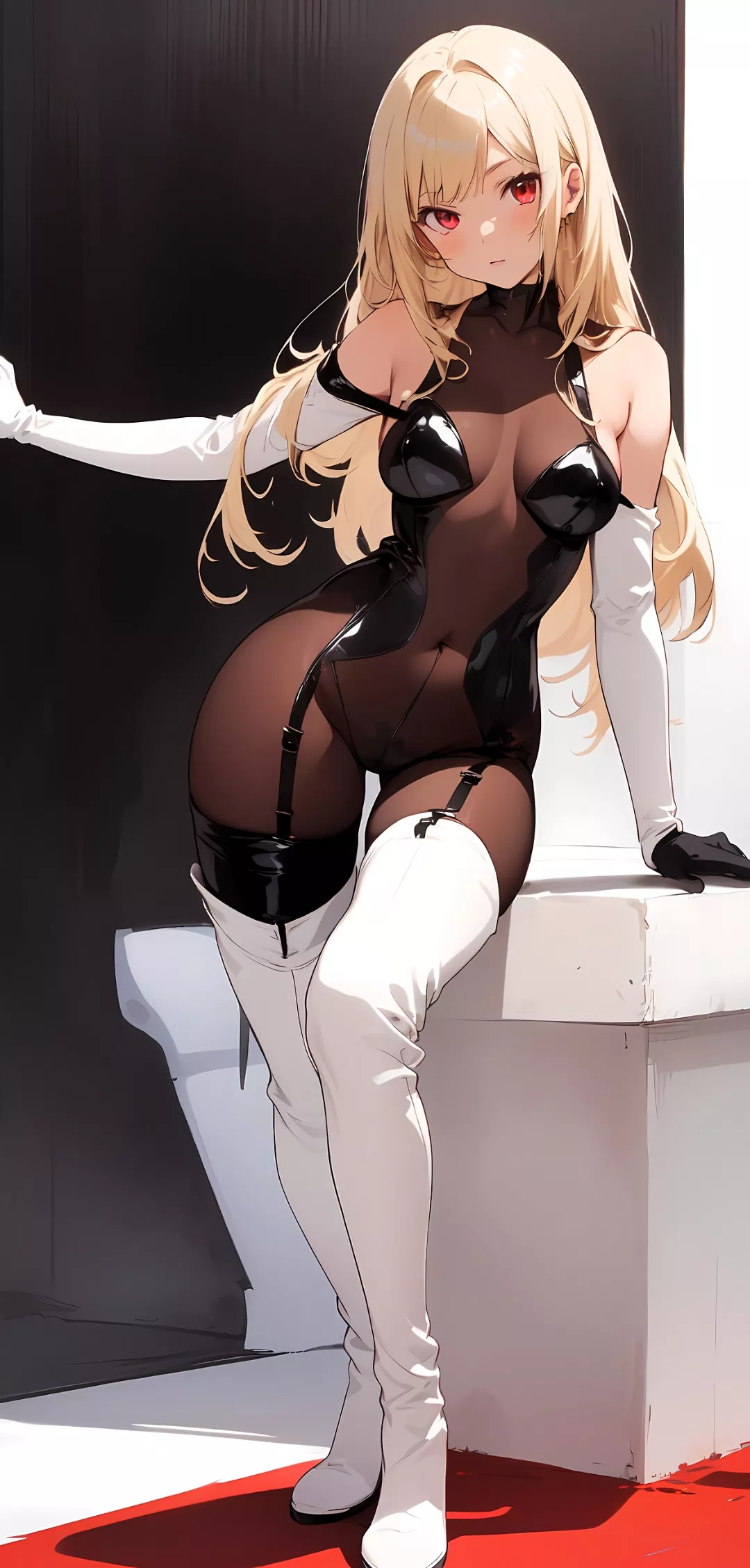 White Thigh Boots & Body Stocking posted by CheetahSperm18