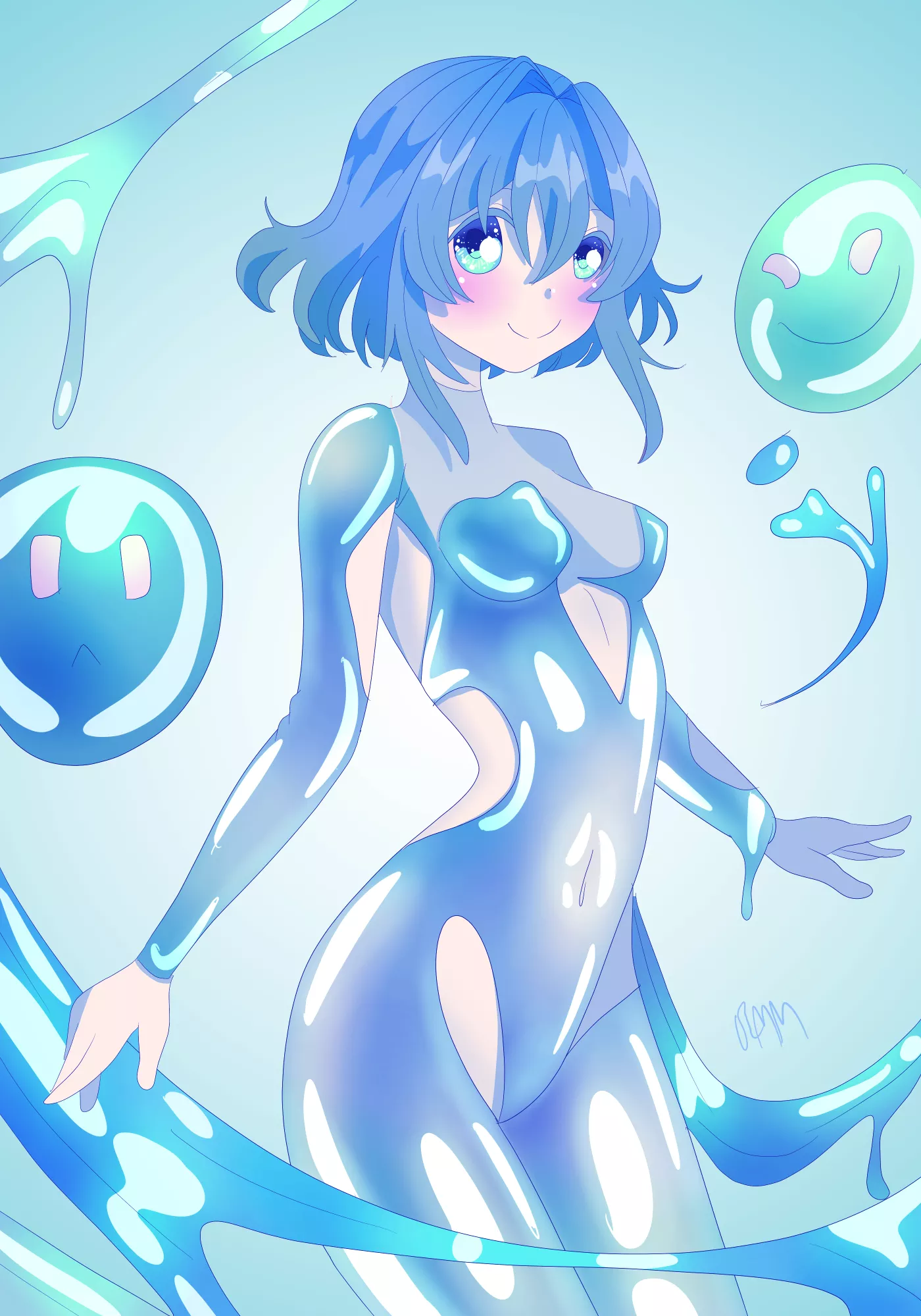 A slime girl has appeared! (Original) posted by Competitive-Rub9739