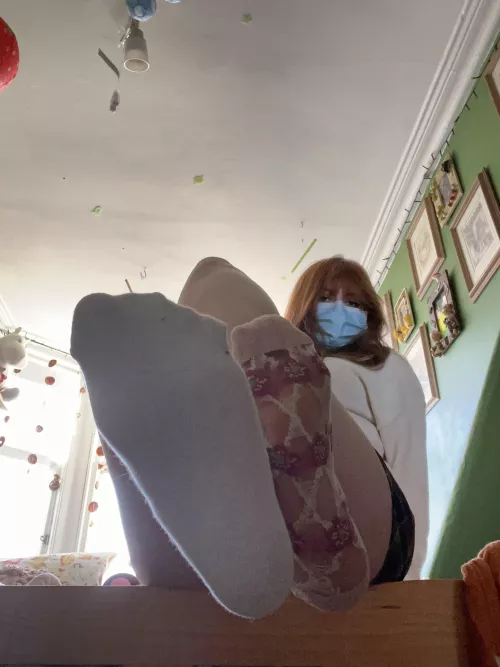 Mismatched socks today, which one do you like better? by SabineSolez