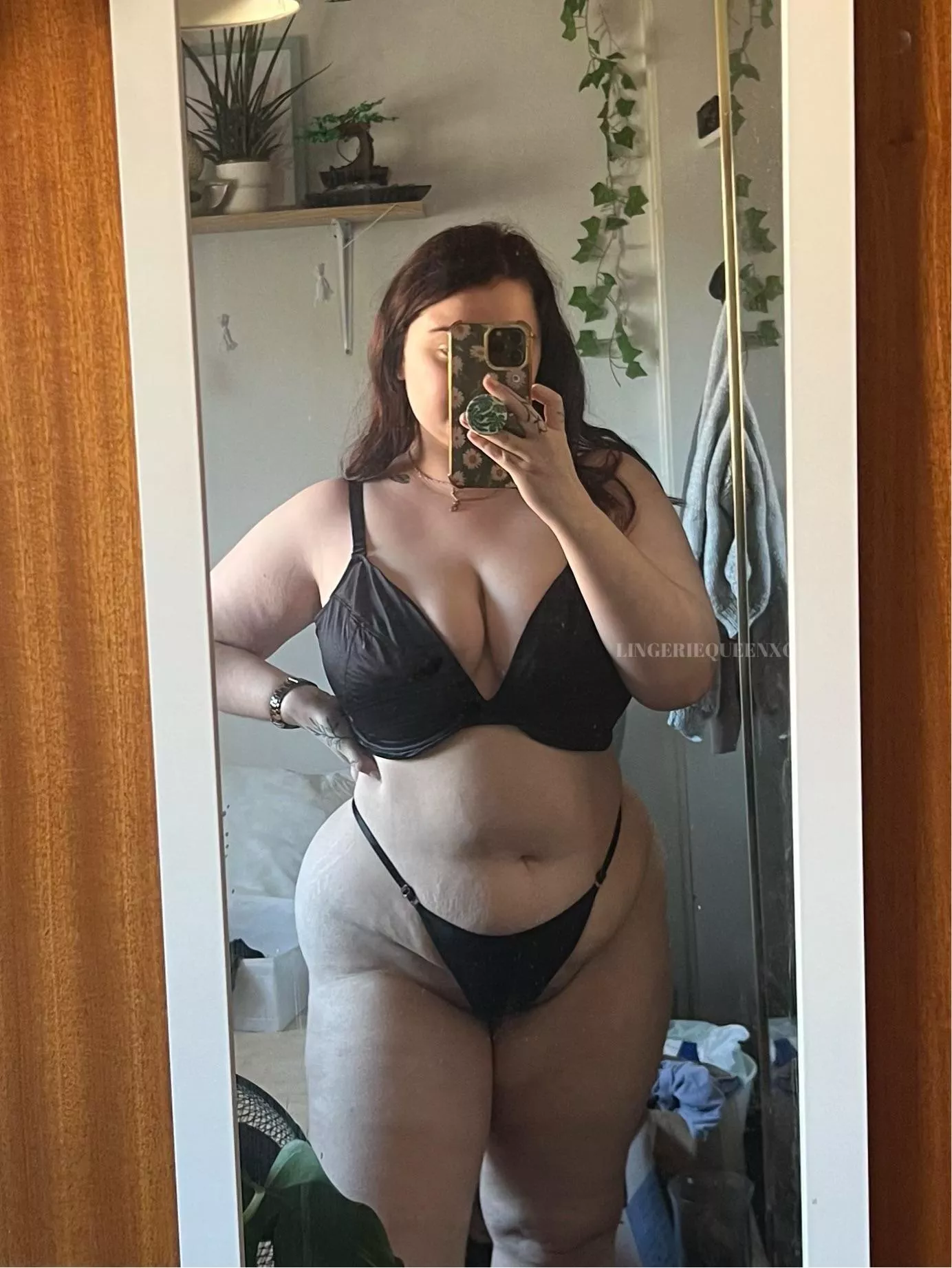 Start your day right and wear a matching set 🖤 posted by lingeriequeenx