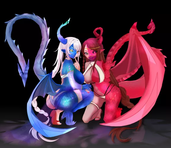 Art by me - Ruby and Sapphire by Syeneon