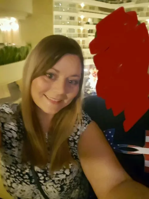 Just got to the hotel with my lucky follower by melissa437