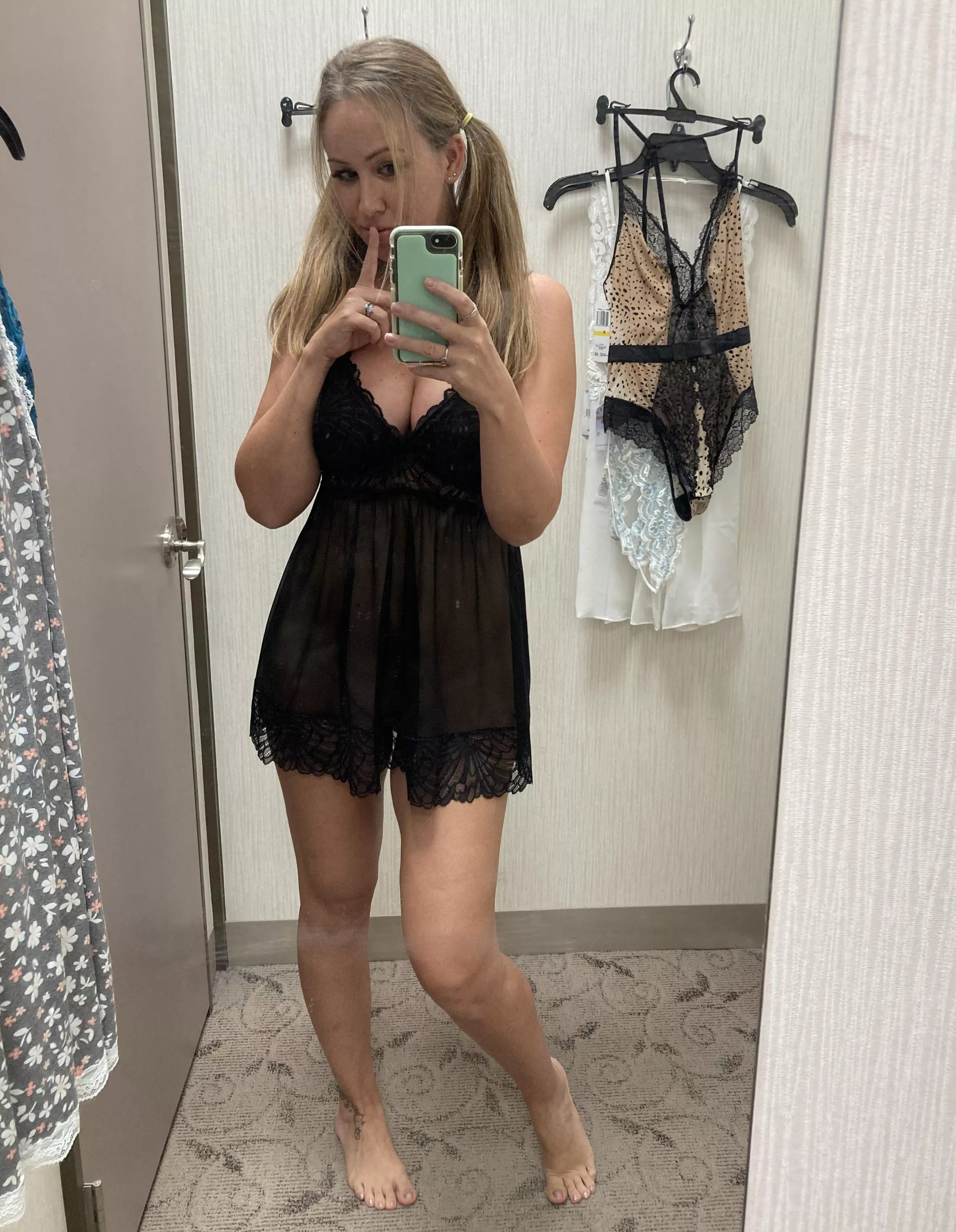 Quietly being naughty in the dressing room…I did a livestream in here 🤭 posted by cheriiirob777