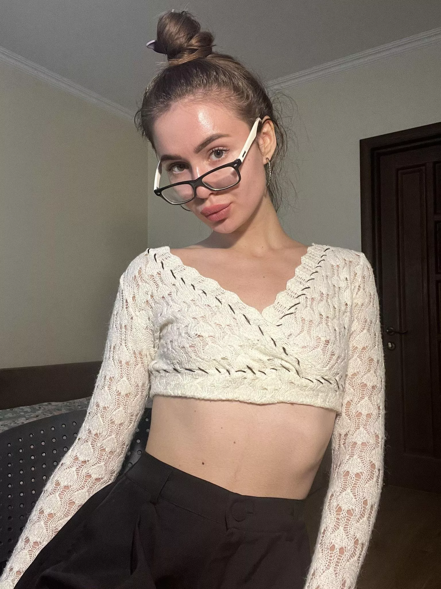 You can't go wrong with glasses and a top posted by FarDsigner