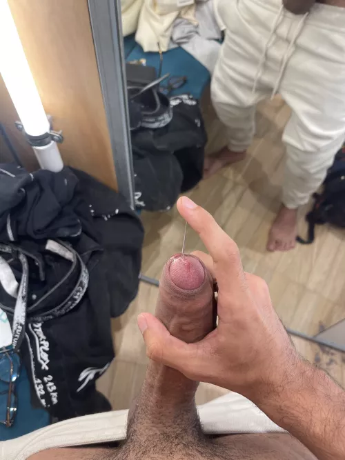 Came everywhere in the changing rooms of clothing store by Angelitospp