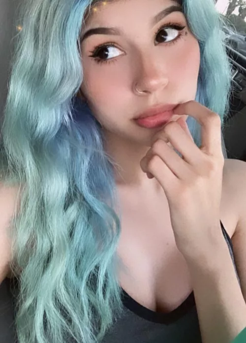 cutest shade of blue hair 🩵 by Ok_Willow_5535