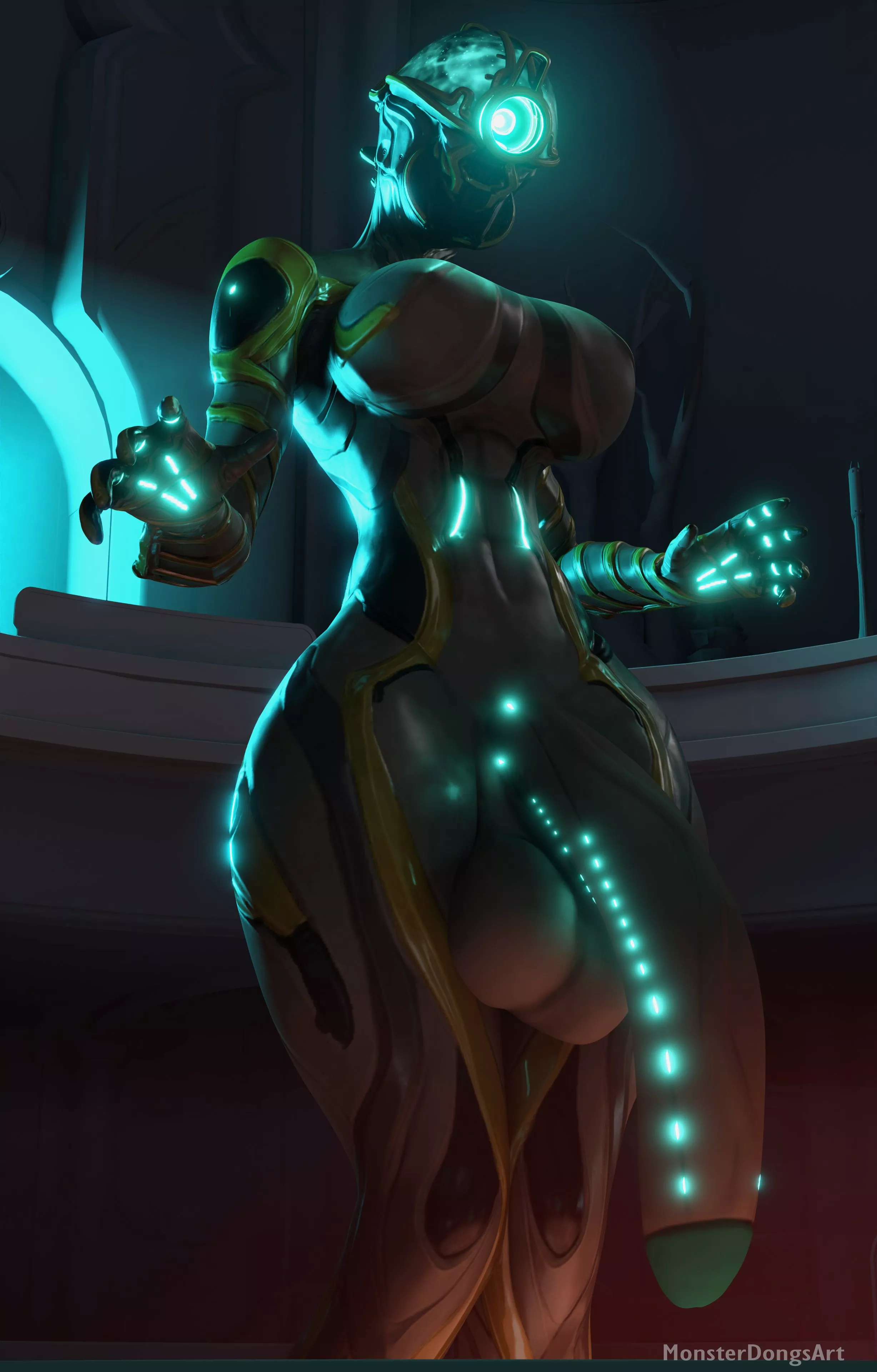 [Futa Mag] Admiring Her Own Size (MonsterDongsArt) posted by Darthmufin