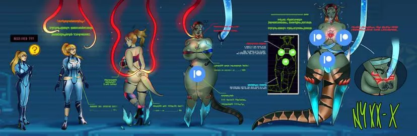 [OC] Mother of Metroids~ (FTF, Monster Girl, Alien TF) by me~ posted by Nyxx-x