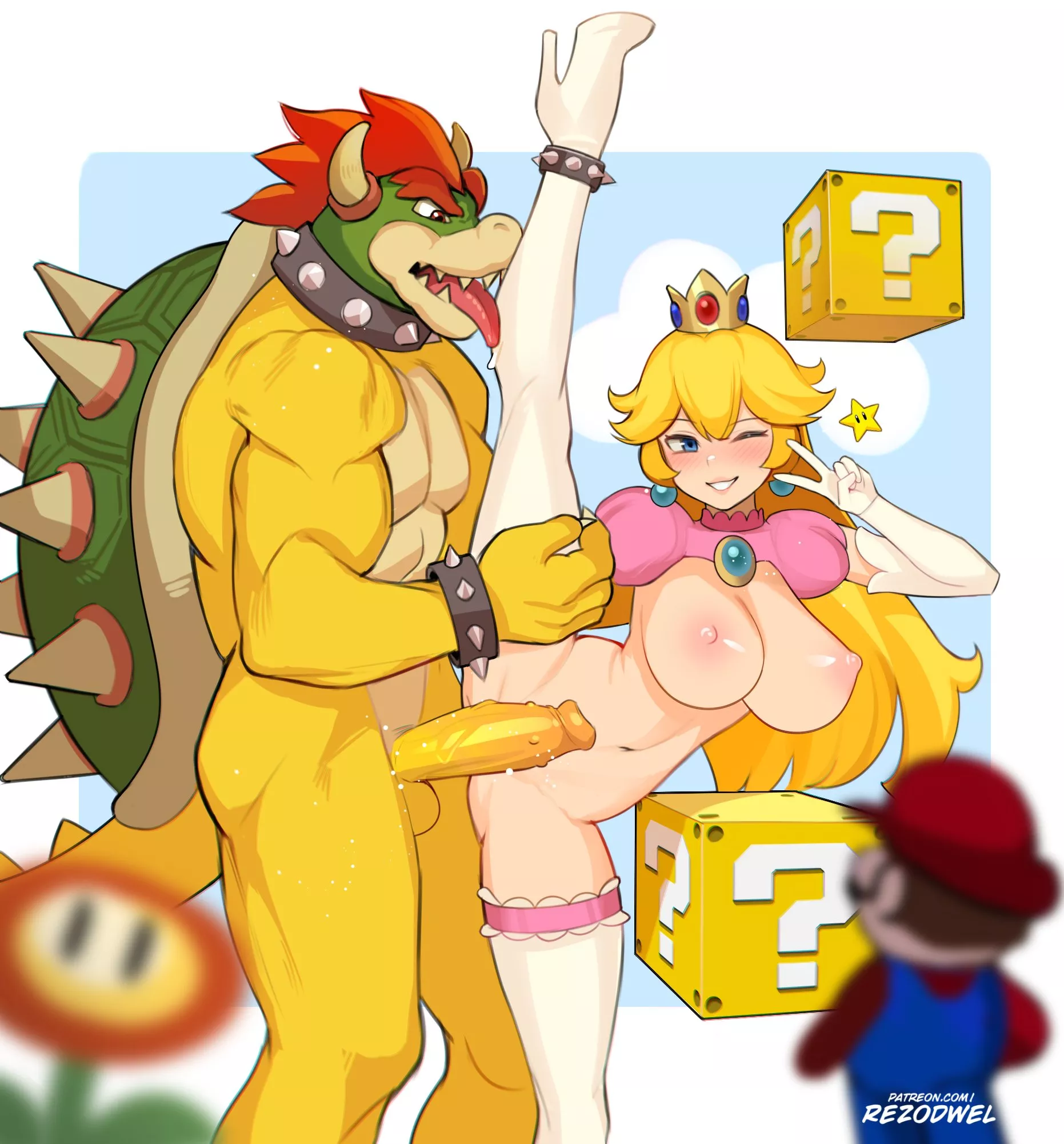 Peach kidnapped by Bowser, yet again (rezodwel) posted by DarkSpringer