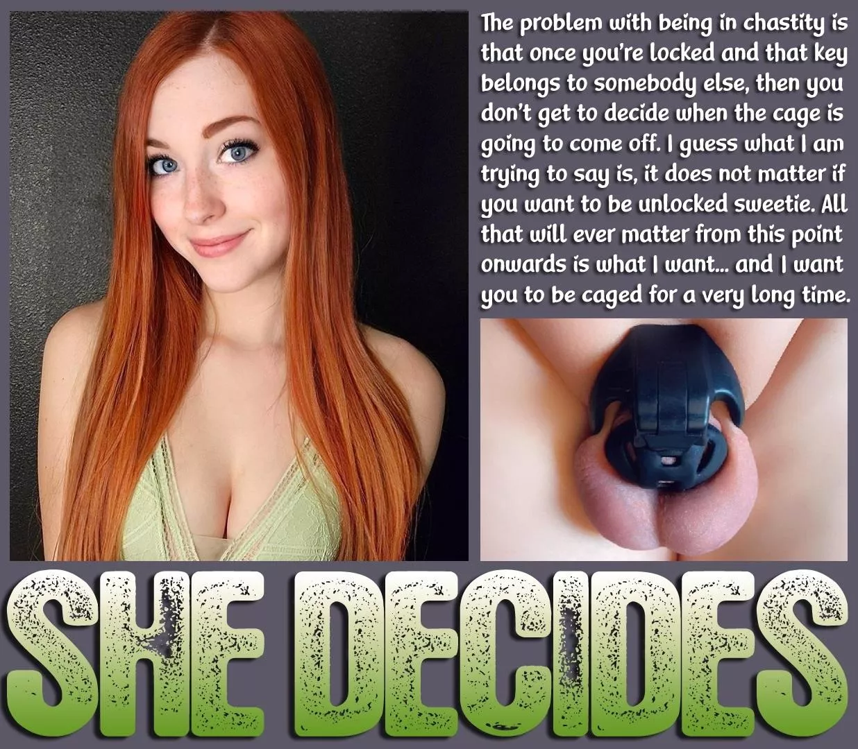 SHE DECIDES [chastity] [femdom] [denial] posted by Teas_Denial