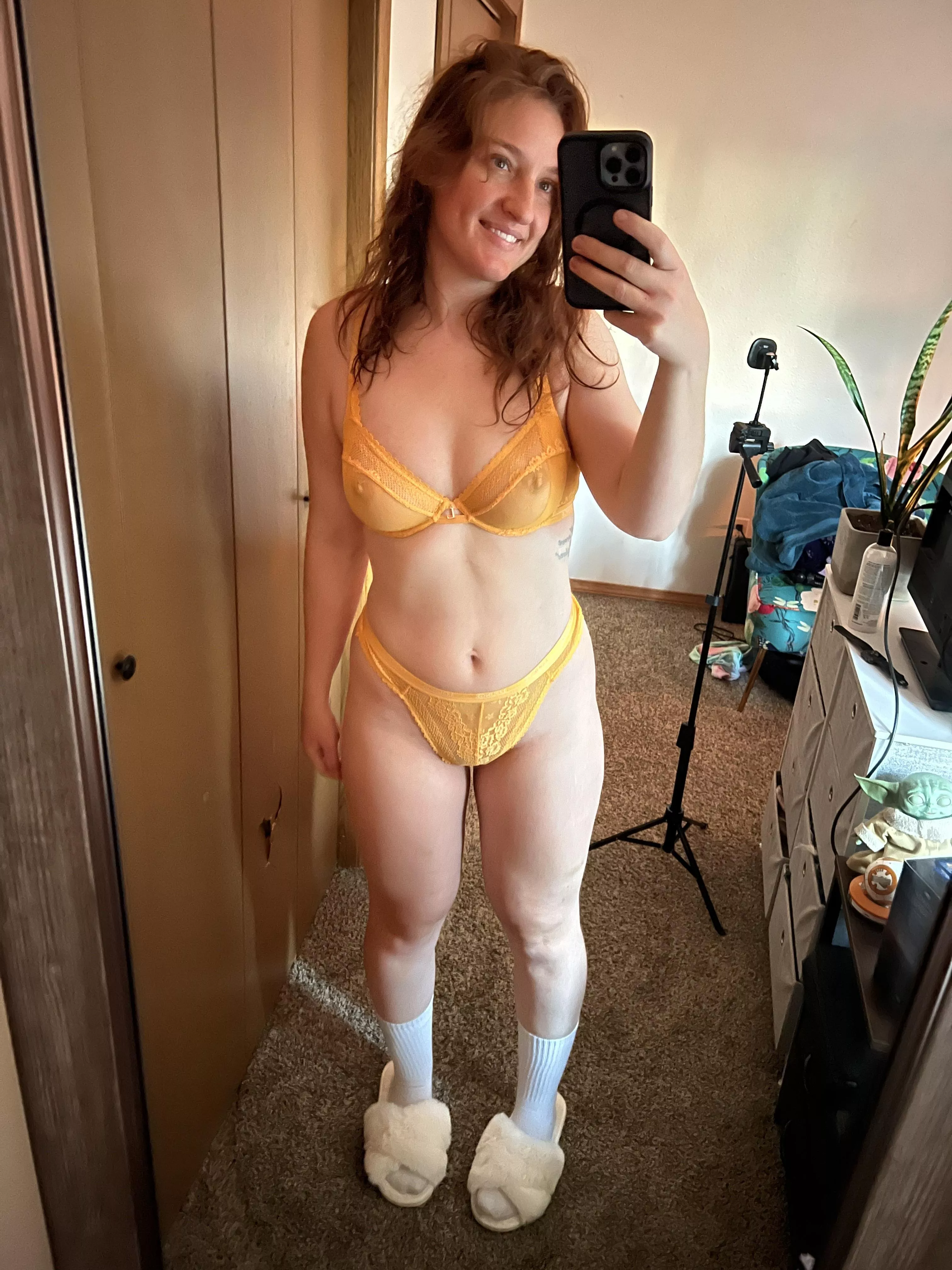 Yellow thong set [f] posted by adorablelilli