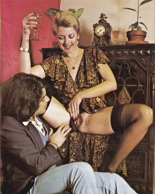 Aunt Peg aka Juliette Anderson seems to be saying, go ahead and kiss me. 1970’s by Extreme-Parfait8266