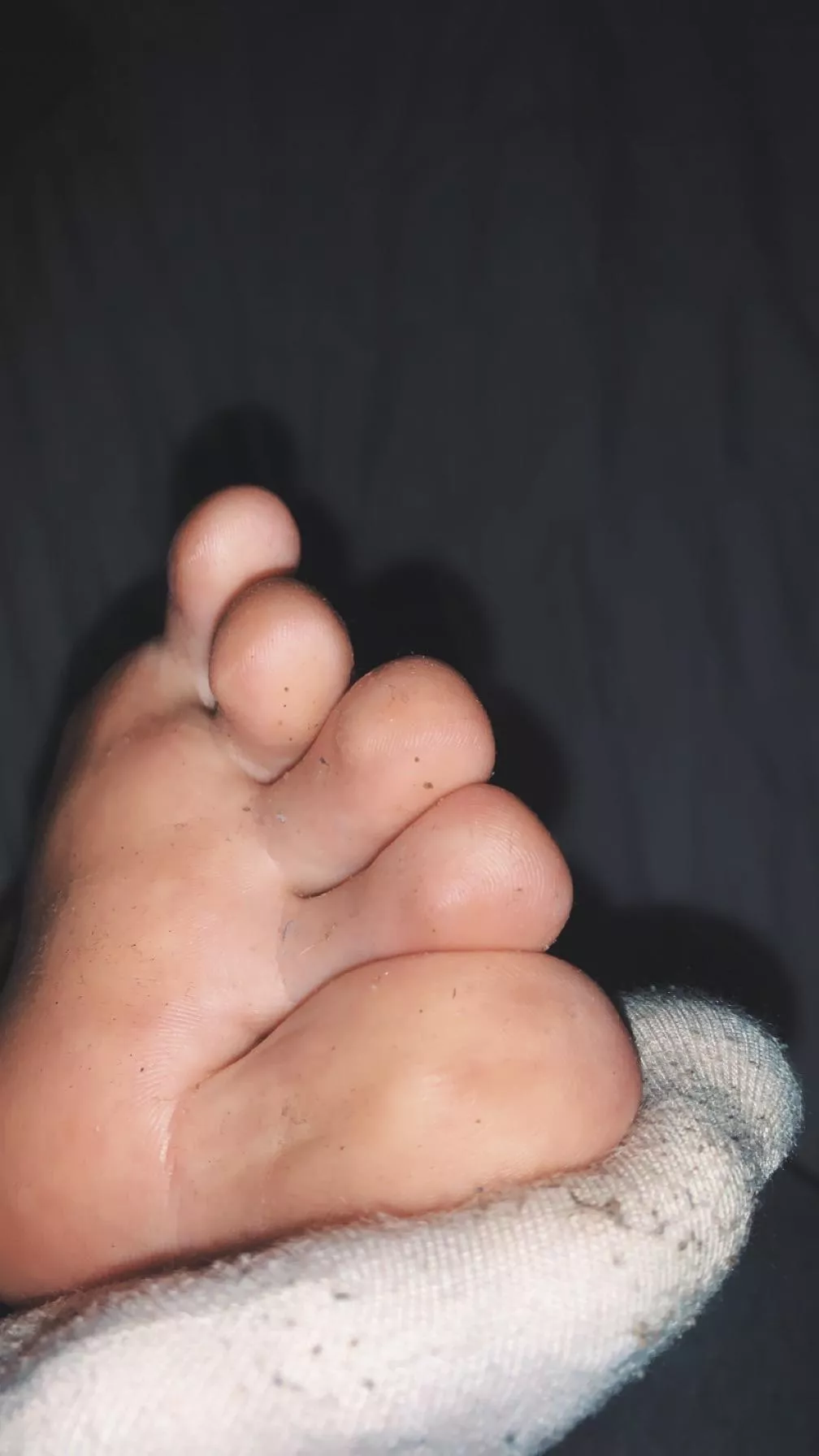 Does anyone want to sniff my stinky feet? posted by Realistic-Border-506