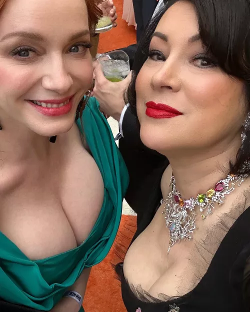 Christina Hendricks and Jennifer Tilly by CelebMaestro