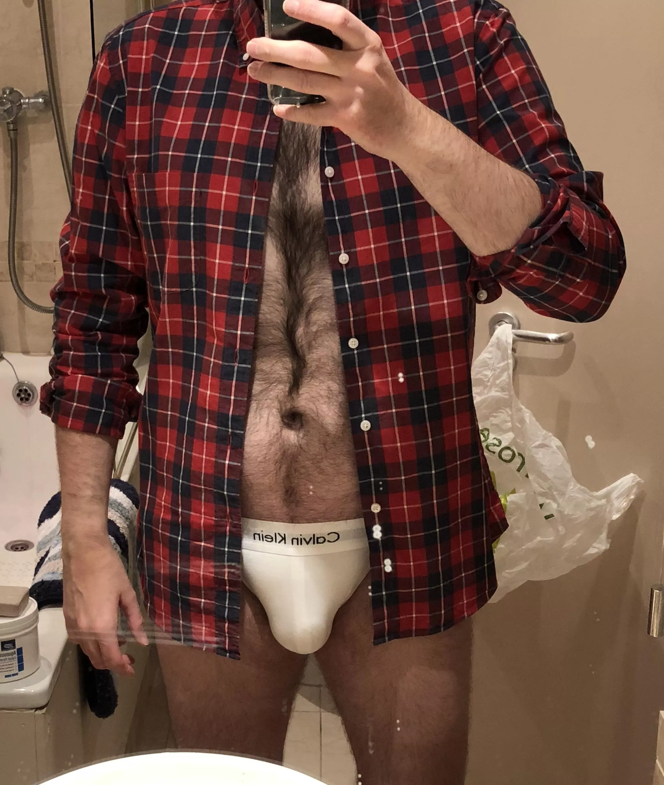 Plaid shirt and a white jock, the perfect combination for autumn! (43) posted by Richardse110