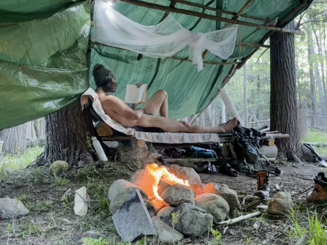 Throwback to Spring 2022 and my solo homeless encampment by WhichWatercress8600