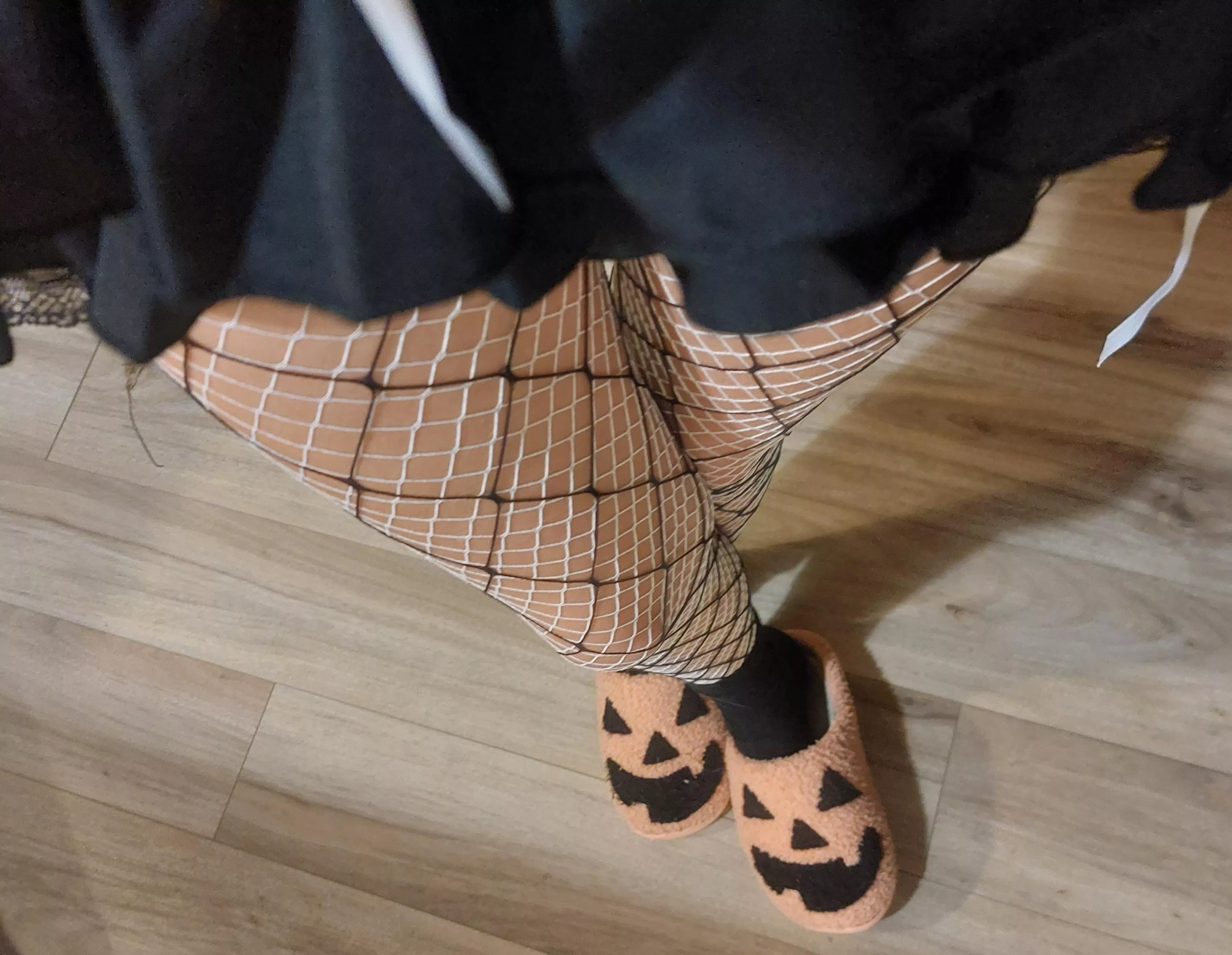 Fishnets layering, do you like it? 🖤 posted by feetishghost