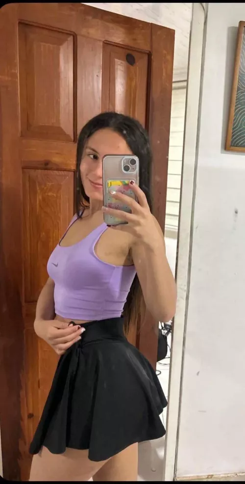 Miniskirt and sports bra, what I should I take off first? by TheFloweryDigress