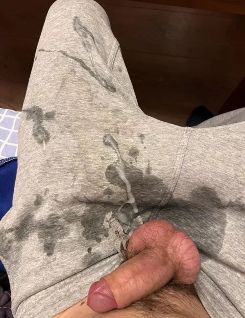 Pissed and cummed on my stained pair of sweats by sweatpants_cum