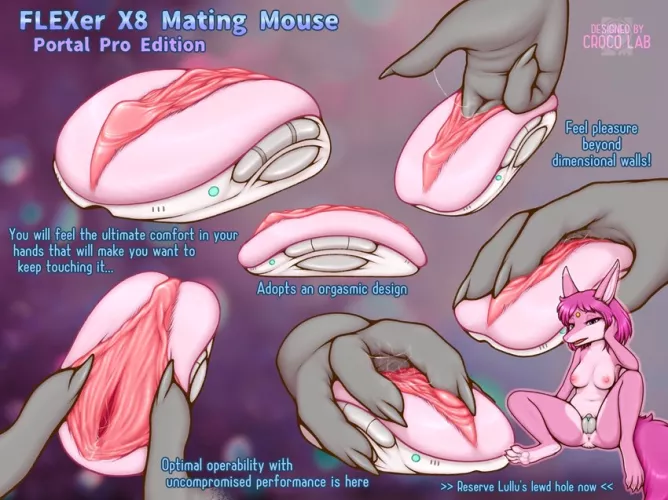 portal gaming mouse [F] (crocolab) by femboyastra