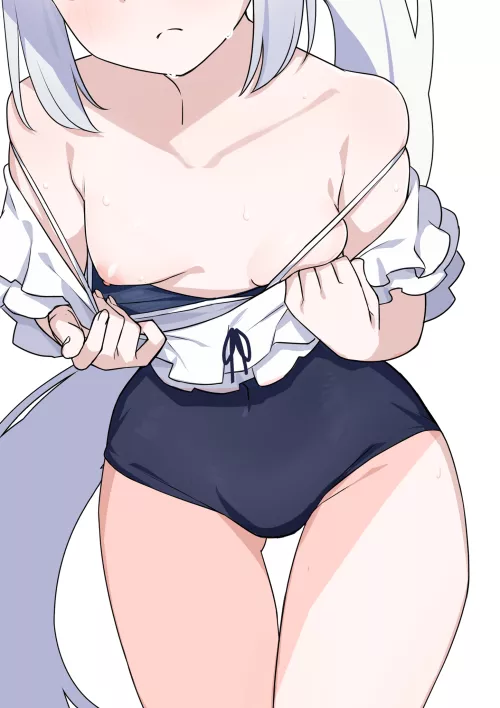 Swimsuit Miyako showing off by BeRnUgEeK