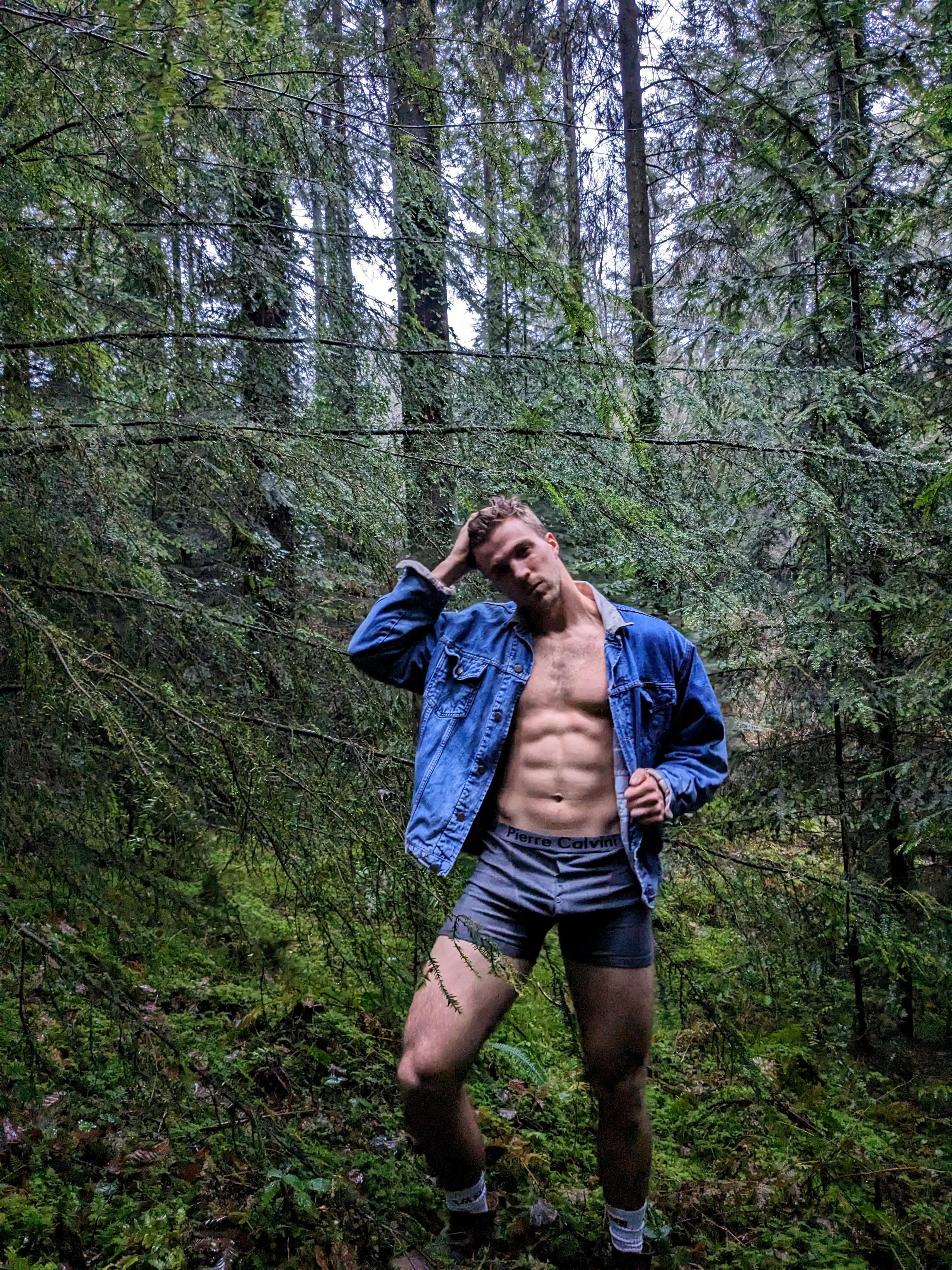 Wet in the woods in my underwear 🔥 posted by Ok-Pass-8743